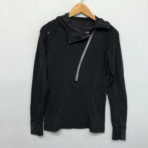 Lululemon Women Run For It Pullover Hoodie Sweatshirt Top Size 8 Black M193 -2